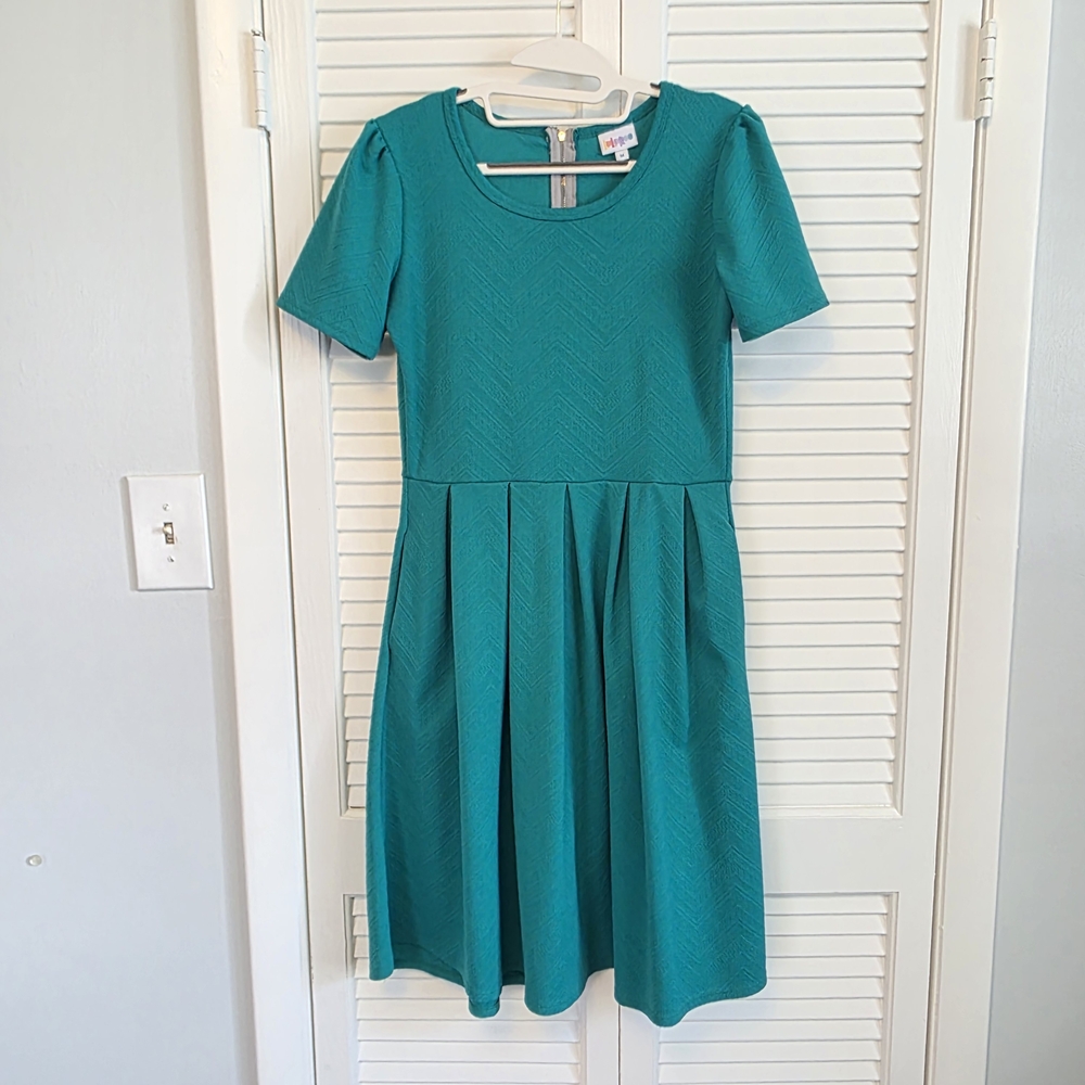 LuLaRoe Teal Amelia Dress